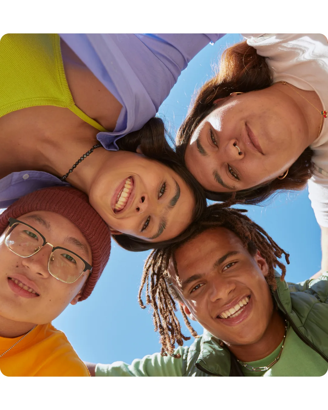 Diverse learners smiling together