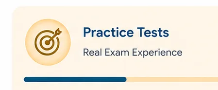 Online practice test preparation illustration