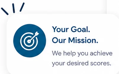 Student goal setting for English test preparation